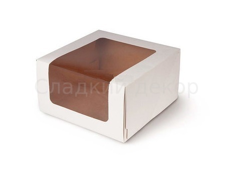 Коробка для торта с окном, 180 х 180 х 100 мм