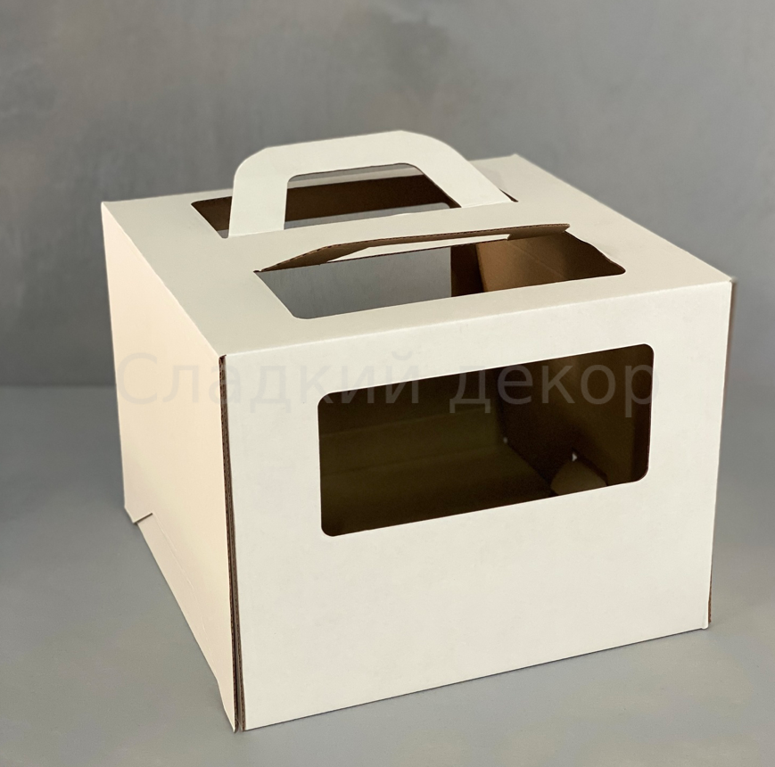 Коробка для торта с окном 300*300*200 мм, 1 шт