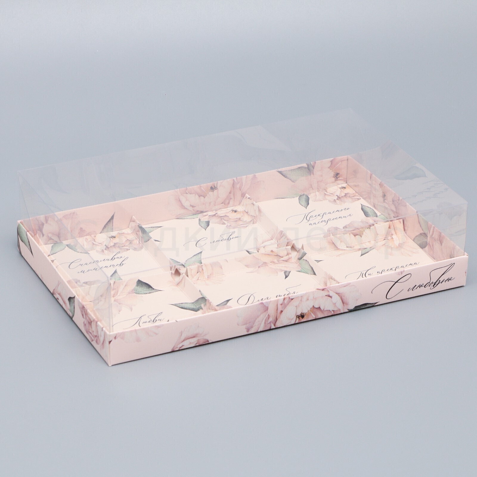 Коробка для для муссовых пирожных на 6 шт., 27*17.8*6.5 см