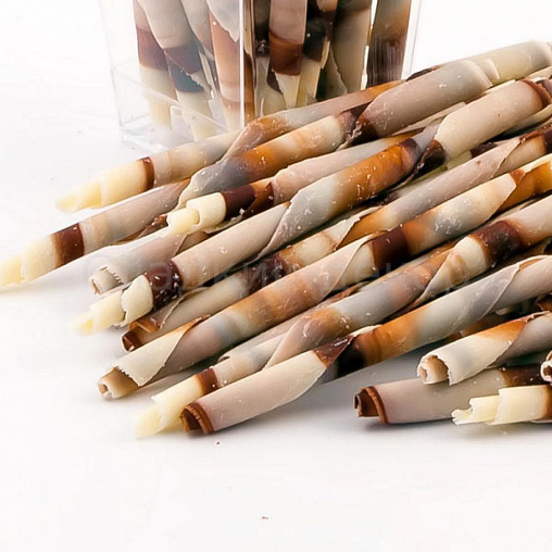 Шоколадные карандаши мраморные, 10 палочек