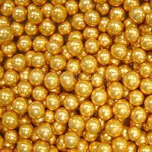 Сахарные шарики золото 5 мм, 50гр