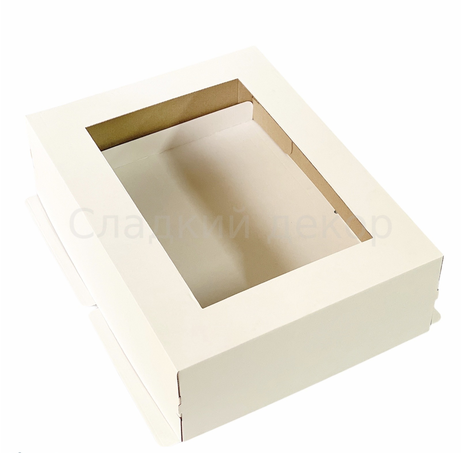 Коробка для торта с окном 400*300*120 мм