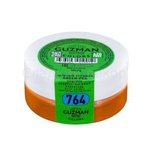 764 Зеленый горошек водорастворимый краситель в пудре, 10 гр. Guzman