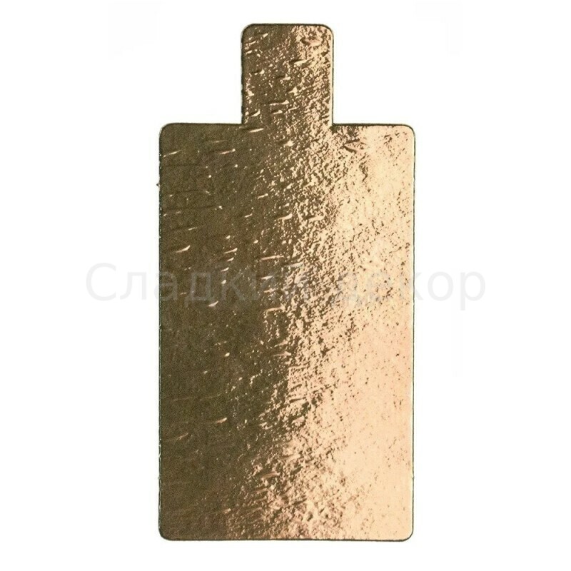 Подложка золото с держателем прямоугольник 100*65*0,8 мм