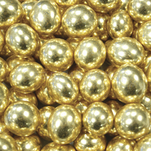 Сахарные шарики золото 7 мм, 50гр