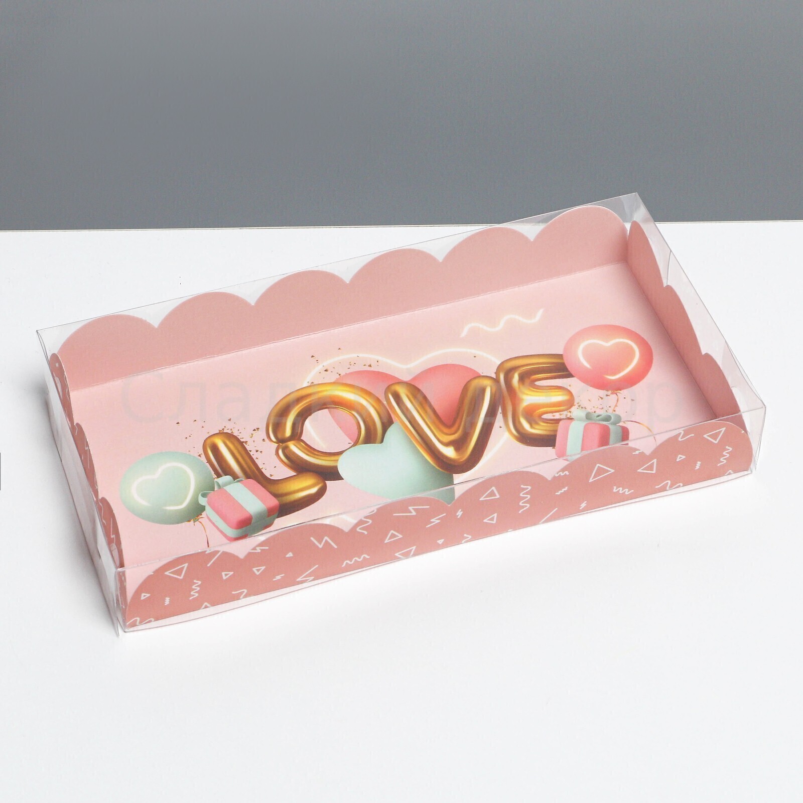 Коробка для пряников "LOVE"  10,5*21*3 см