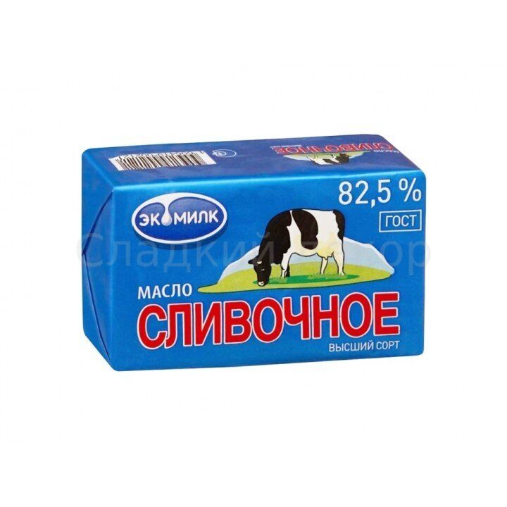 Масло сливочное Экомилк, 82.5%, 450гр.
